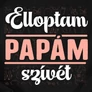 Elloptam papám szívét (lányos) páros póló szett (B_Fekete)