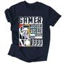 Kép 3/3 - Gamer master deluxe edition férfi póló (Sötétkék)