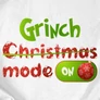 Grinch mode on gyerek póló (B_Fehér)