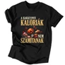 Karácsonyi kalóriák férfi póló (Fekete)