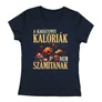 Karácsonyi kalóriák női póló (Sötétkék)