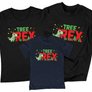 Kép 1/2 - Tree rex családi póló szett (1 gyerek) (Fekete-sötétkék))