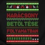 Karácsony betöltése folyamatban női póló (B_Fekete)