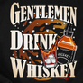 Kép 2/5 - Gentlemen drink whiskey férfi póló (B_Fekete)