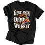 Kép 1/5 - Gentlemen drink whiskey férfi póló (Fekete)