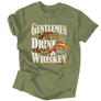 Kép 5/5 - Gentlemen drink whiskey férfi póló (Military)