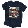 Gentlemen drink whiskey férfi póló (Sötétkék)