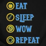 Kép 2/4 - Eat Sleep Wow Repeat - Alliance női póló (B_Fekete)