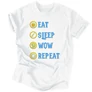 Eat Sleep Wow Repeat - Alliance férfi póló (Fehér)