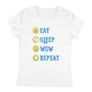 Eat Sleep Wow Repeat - Alliance női póló (Fehér)