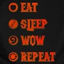 Eat Sleep Wow Repeat - Horde férfi póló (B_Fekete)