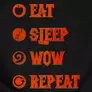 Kép 2/3 - Eat Sleep Wow Repeat - Horde férfi póló (B_Fekete)
