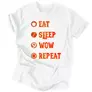 Kép 3/3 - Eat Sleep Wow Repeat - Horde férfi póló (Fehér)