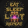 Eat Sleep Loot Repeat gyerek póló (B_Fekete)
