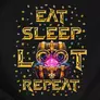 Kép 2/3 - Eat Sleep Loot Repeat férfi póló (B_Fekete)