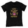 Eat Sleep Loot Repeat gyerek póló (Fekete)