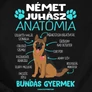 Németjuhász anatómia férfi póló (B_Fekete)