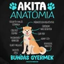 Akita anatómia férfi póló (B_Fekete)
