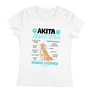 Akita anatómia női póló (Sötétkék)