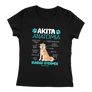 Akita anatómia női póló (Fekete)