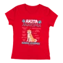 Akita anatómia női póló (Piros)