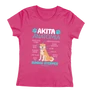 Akita anatómia női póló (Rózsaszín)