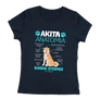 Akita anatómia női póló (Sötétkék)