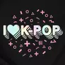 Kép 2/5 - I love K-pop női póló (B_Fekete)