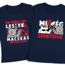 Macskás Öregasszony - lánybúcsús póló (Sötétkék)