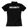 Kép 1/5 - Rendezvényre Security feliratos női galléros póló (Fekete)