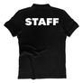 Kép 1/5 - Rendezvényre Staff feliratos férfi galléros póló (Fekete)