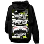 Drift Allstars - LBWK SUPRA kapucnis pulóver (hátán nyomott) (Fekete)