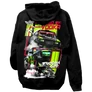 Drift Allstars - POWERED BY VODKA kapucnis pulóver (hátán nyomott) (Fekete)