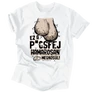 Ez a p*csfej hamarosan megnősül! férfi póló (Fehér)