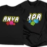 ANYA - APA lego páros póló szett (fekete)