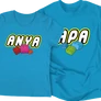 ANYA - APA lego páros póló szett (türkiz)
