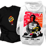 Kép 1/4 - SENNA - Ayrton Senna Tribute kapucnis pulcsi és AS Helm póló szett (Fekete-Fehér)