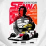SENNA - Ayrton Senna Tribute kapucnis pulcsi (B_Fehér)