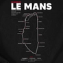 Kép 2/4 - LE MANS pálya térképes kapucnis pulóver (B_Fekete)