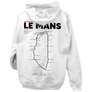 LE MANS kapucnis pulóver (Fehér)