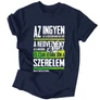 Az ingyen a legszebb magyar szó férfi póló (Sötétkék)
