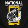 National Turbographic férfi póló (B_Fekete)