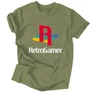 RetroGamer (PS) férfi póló (Millitary)