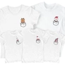 Kép 2/4 - Karácsonyi zsebfigurás családi póló szett (Fehér)