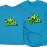 Mr és Mrs Grinch páros póló szett (Türkiz)