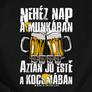 Kép 2/8 - Nehéz nap a munkában férfi póló (B_Fekete)