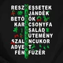 Karácsony kapucnis pulóver (B_fekete)