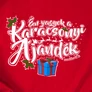 Karácsonyi ajándék póló szett (F_Piros)