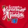 Kép 2/5 - Karácsonyi ajándék póló szett (F_Piros)