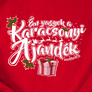 Kép 2/6 - Karácsonyi ajándék családi póló szett (BN_Piros)